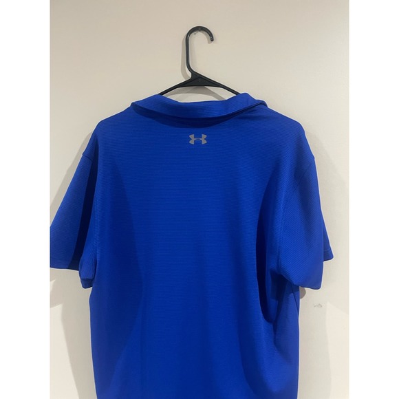 Mens Large Under Armour Golf Polo Blue - Picture 3 of 3